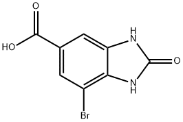 7-溴-2-氧代-2,3-二氢-1H-苯并[D]咪唑-5-羧酸 结构式