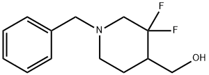 (1-BENZYL-3,3-DIFLUOROPIPERIDIN-4-YL)METHANOL 结构式