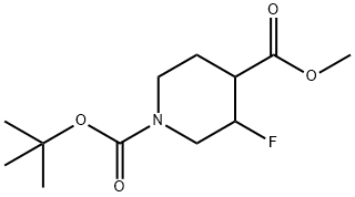 1-tert-butyl 4-methyl 3-fluoropiperidine-1,4-dicarboxylate 结构式