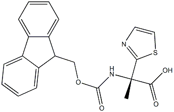 FMOC-L-2-噻唑基丙氨酸 结构式