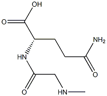 (2S)-4-carbamoyl-2-[2-(methylamino)acetamido]butanoic acid 结构式