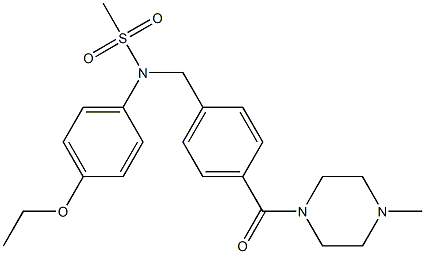 N-(4-ethoxyphenyl)-N-[[4-(4-methylpiperazine-1-carbonyl)phenyl]methyl]methanesulfonamide 结构式