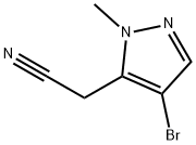 2-(4-溴-1-甲基-1H-吡唑-5-基)乙腈 结构式