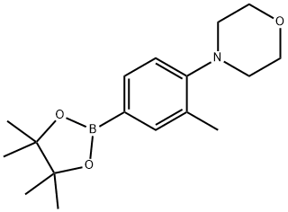 4-(2-甲基-4-(4,4,5,5-四甲基-1,3,2-二氧硼烷-2-基)苯基)吗啉 结构式