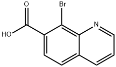 8-溴喹啉-7-羧酸 结构式