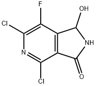 4,6-dichloro-7-fluoro-1-hydroxy-1H-pyrrolo[3,4-c]pyridin-3(2H)-one 结构式