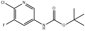 (6-氯-5-氟吡啶-3-基)氨基甲酸叔丁酯 结构式