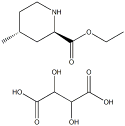 (2R,4R)-4-甲基-2-哌啶甲酸乙酯L-酒石酸盐 结构式