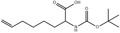 2-((叔丁氧羰基)氨基)辛-7-烯酸 结构式