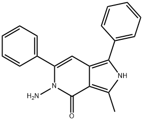 5-amino-3-methyl-1,6-diphenyl-2H-pyrrolo[3,4-c]pyridin-4-one 结构式