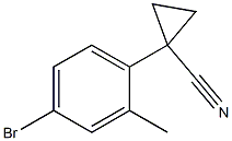 1-(4-bromo-2-methylphenyl)cyclopropanecarbonitrile 结构式