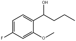1-(4-FLUORO-2-METHOXYPHENYL)BUTAN-1-OL 结构式