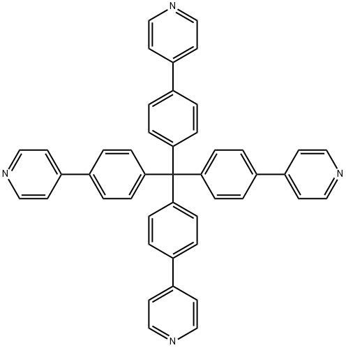 四(4-吡啶联苯基)甲烷 结构式