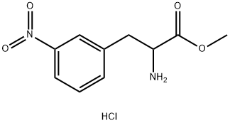 3-硝基-DL-苯丙氨酸甲酯盐酸盐 结构式