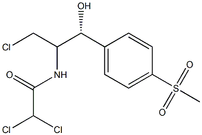 2,2-dichloro-N-[(1R)-3-chloro-1-hydroxy-1-(4-methylsulfonylphenyl)propan-2-yl]acetamide 结构式