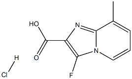 3-氟-8-甲基咪唑并[1,2-A]吡啶-2-羧酸盐酸盐 结构式