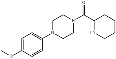 [4-(4-methoxyphenyl)piperazin-1-yl]-piperidin-2-ylmethanone 结构式