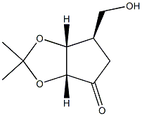 (3aR,6R,6aR)-6-(Hydroxymethyl)-2,2-dimethyldihydro-3ah-cyclopenta[d][1,3]dioxol-4(5H)-one 结构式