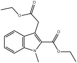 ethyl 3-(2-ethoxy-2-oxoethyl)-1-methyl-1H-indole-2-carboxylate 结构式