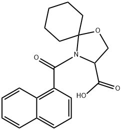 4-(naphthalene-1-carbonyl)-1-oxa-4-azaspiro[4.5]decane-3-carboxylic acid 结构式