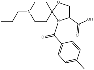 4-(4-methylbenzoyl)-8-propyl-1-oxa-4,8-diazaspiro[4.5]decane-3-carboxylic acid 结构式