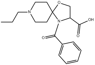 4-benzoyl-8-propyl-1-oxa-4,8-diazaspiro[4.5]decane-3-carboxylic acid 结构式