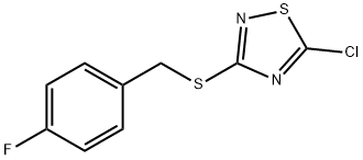 5-chloro-3-{[(4-fluorophenyl)methyl]sulfanyl}-1,2,4-thiadiazole 结构式