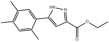ethyl 5-(2,4,5-trimethylphenyl)-1H-pyrazole-3-carboxylate 结构式