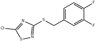 5-chloro-3-{[(3,4-difluorophenyl)methyl]sulfanyl}-1,2,4-thiadiazole 结构式