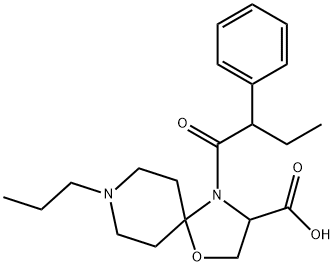 4-(2-phenylbutanoyl)-8-propyl-1-oxa-4,8-diazaspiro[4.5]decane-3-carboxylic acid 结构式