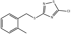 5-chloro-3-{[(2-methylphenyl)methyl]sulfanyl}-1,2,4-thiadiazole 结构式