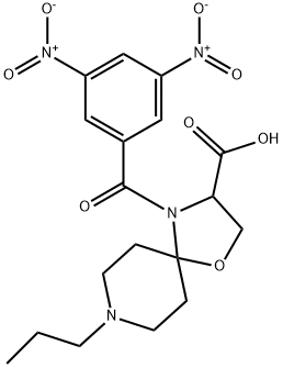 4-(3,5-dinitrobenzoyl)-8-propyl-1-oxa-4,8-diazaspiro[4.5]decane-3-carboxylic acid 结构式