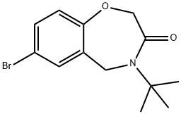 7-bromo-4-tert-butyl-5H-1,4-benzoxazepin-3-one 结构式
