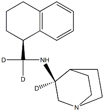 (3S)-3-deuterio-N-[dideuterio-[(1S)-1,2,3,4-tetrahydronaphthalen-1-yl]methyl]-1-azabicyclo[2.2.2]octan-3-amine 结构式
