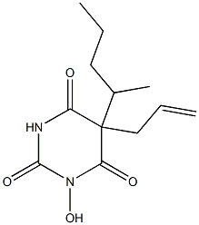 1-hydroxy-5-pentan-2-yl-5-prop-2-enyl-1,3-diazinane-2,4,6-trione 结构式