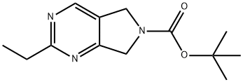 2-Ethyl-5,7-dihydro-pyrrolo[3,4-d]pyrimidine-6-carboxylic acid tert-butyl ester 结构式