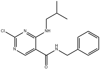 N-benzyl-2-chloro-4-(isobutylamino)pyrimidine-5-carboxamide 结构式