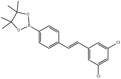 (E)-2-(4-(3,5-dichlorostyryl)phenyl)-4,4,5,5-
tetramethyl-1,3,2-dioxaborolane 结构式