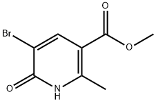 5-溴-6-羟基-2-甲基吡啶-3-羧酸甲酯 结构式