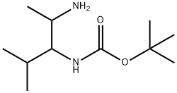 1,1-二甲基乙基-N-[1-(1-氨基乙基)-2-甲基丙基]氨基甲酸酯 结构式