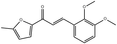 (2E)-3-(2,3-dimethoxyphenyl)-1-(5-methylfuran-2-yl)prop-2-en-1-one 结构式