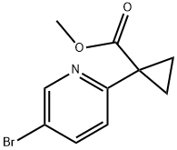 1-(5-溴嘧啶-2-基)环丙烷羧酸甲酯 结构式