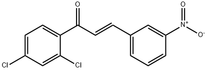 (2E)-1-(2,4-dichlorophenyl)-3-(3-nitrophenyl)prop-2-en-1-one 结构式