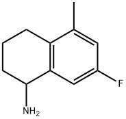 7-FLUORO-5-METHYL-1,2,3,4-TETRAHYDRONAPHTHALEN-1-AMINE 结构式