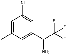 1-(3-CHLORO-5-METHYLPHENYL)-2,2,2-TRIFLUOROETHAN-1-AMINE 结构式