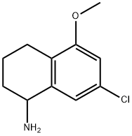 7-CHLORO-5-METHOXY-1,2,3,4-TETRAHYDRONAPHTHALEN-1-AMINE 结构式