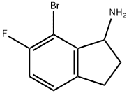 7-BROMO-6-FLUORO-2,3-DIHYDRO-1H-INDEN-1-AMINE 结构式