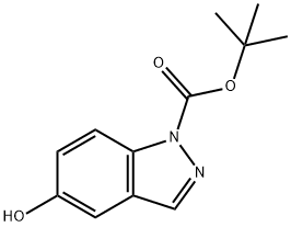 tert-Butyl 5-hydroxy-1H-indazole-1-carboxylate 结构式