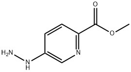 5-Hydrazino-pyridine-2-carboxylic acid methyl ester 结构式
