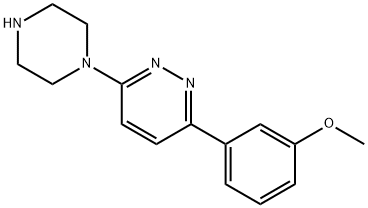 3-(3-methoxyphenyl)-6-(piperazin-1-yl)pyridazine 结构式